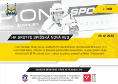 L-048 HK GROTTO Spišská Nová Ves TEL 2022/23 LIVE