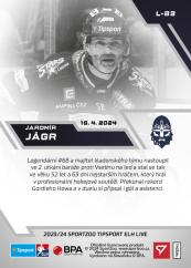 L-83 Jaromír Jágr TELH 2023/24 LIVE