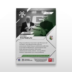 Karta piłkarska L-29 Marek Papszun - SportZoo PKO BP Ekstraklasa 2025/26 LIVE