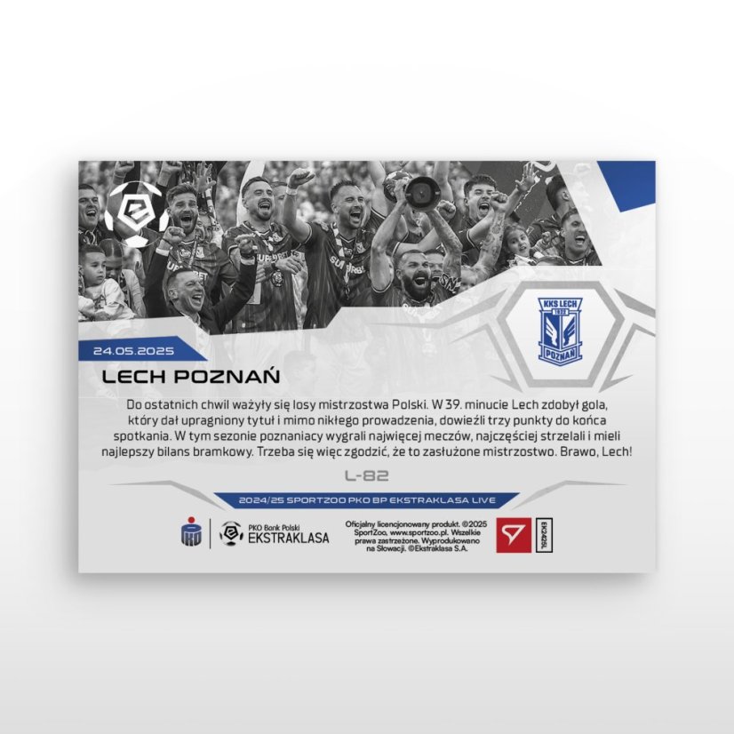 L-82 Lech Poznań PKO BP Ekstraklasa 2024/25 LIVE