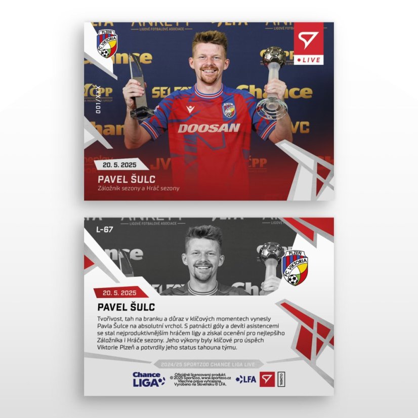 L-67 Pavel Šulc Chance Liga 2024/25 LIVE
