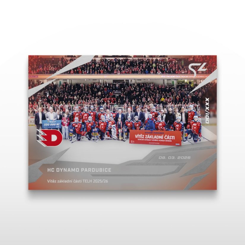 Hokejová  kartička L-47 HC Dynamo Pardubice - SportZoo Tipsport ELH 2025/26 LIVE