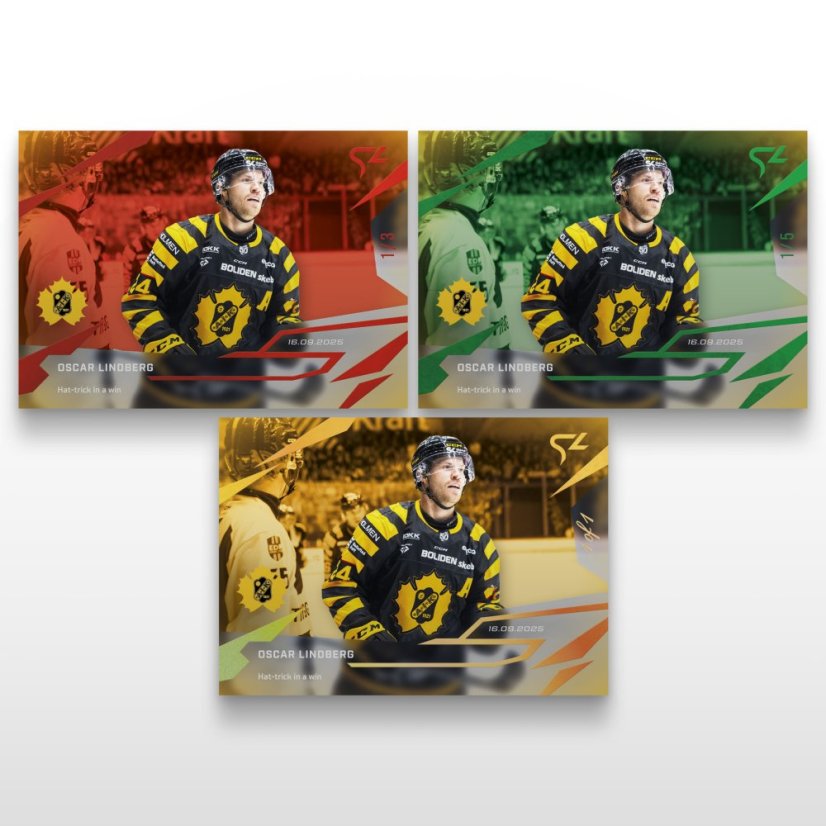 Hokejová kartička L-02 Oscar Lindberg - SportZoo Svenska hockeyligan 2025/26 LIVE