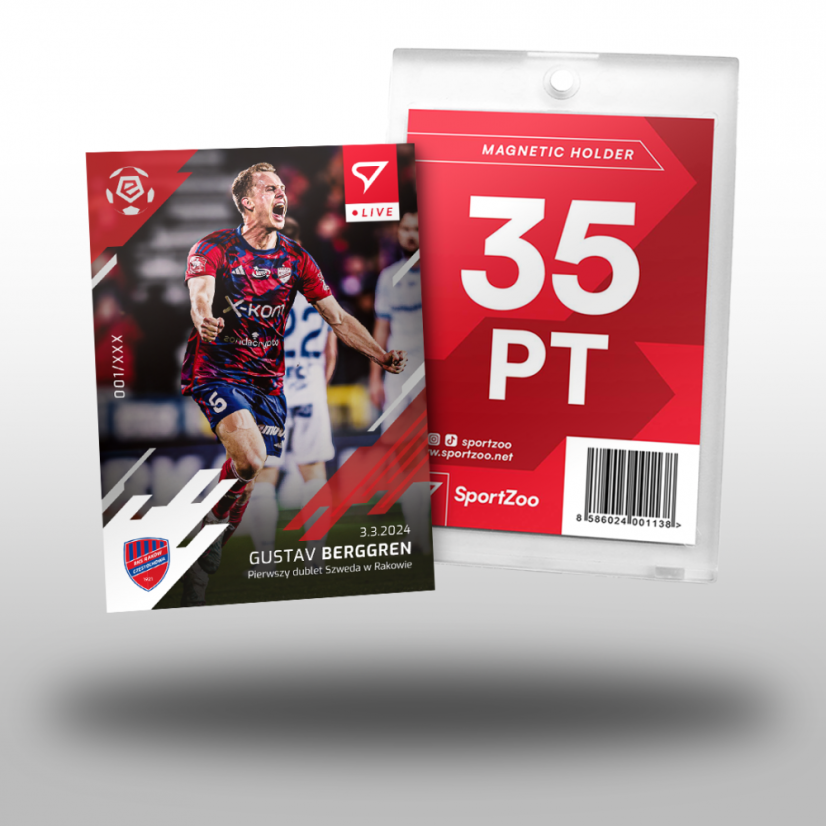 L-47 ZESTAW Gustav Berggren PKO Bank Polski Ekstraklasa 2023/24 LIVE + UCHWYT