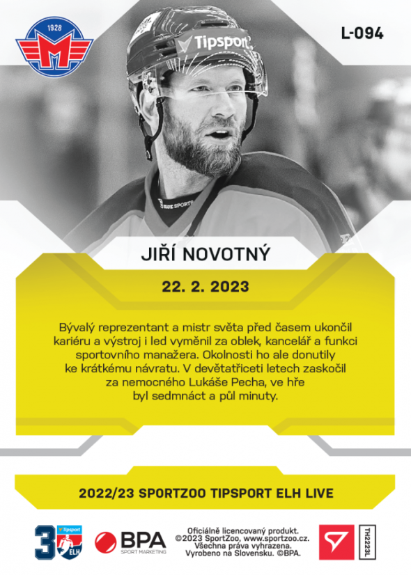 L-094 Jiří Novotný TELH 2022/23 LIVE