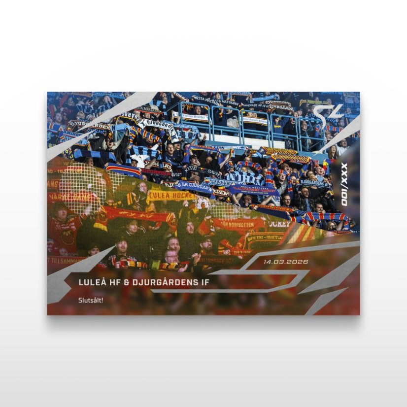 Hokejová  kartička L-37 Luleå HF & Djurgårdens IF - SportZoo Svenska hockeyligan 2025/26 LIVE