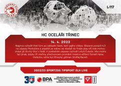 L-117 HC Oceláři Třinec TELH 2022/23 LIVE