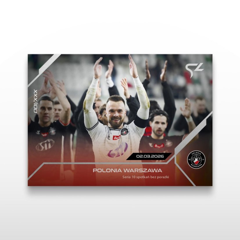 Football trading card L-31 Polonia Warszawa - SportZoo Betclic 1 Liga 2025/26 LIVE