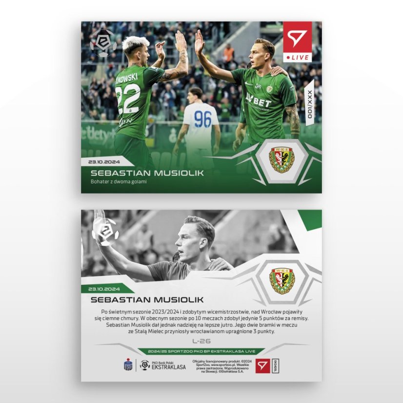 L-26 SADA Sebastian Musiolik PKO BP Ekstraklasa 2024/25 LIVE + HOLDER