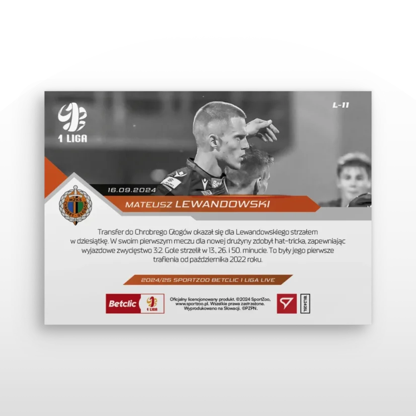 L-11 ZESTAW Mateusz Lewandowski Betclic 1 Liga 2024/25 LIVE + UCHWYT