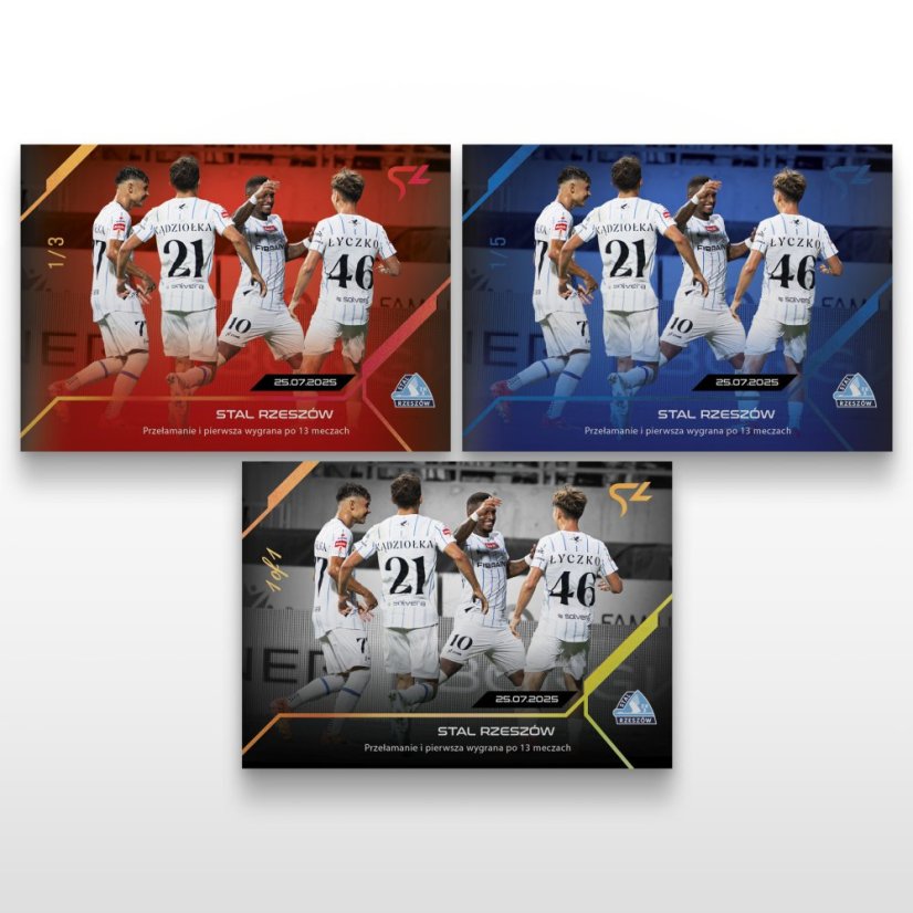 Karta piłkarska L-04 Stal Rzeszów - SportZoo Betclic 1 Liga 2025/26 LIVE