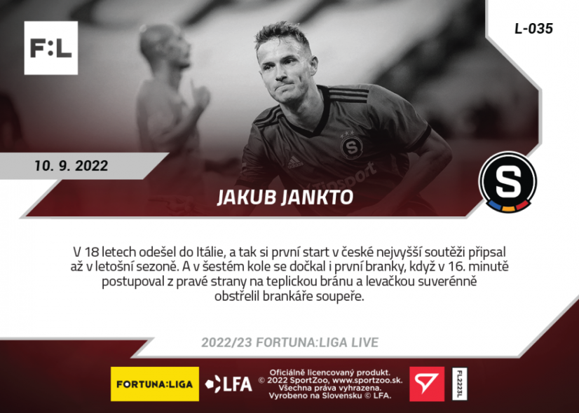 L-035 Jakub Jankto FORTUNA:LIGA 2022/23 LIVE