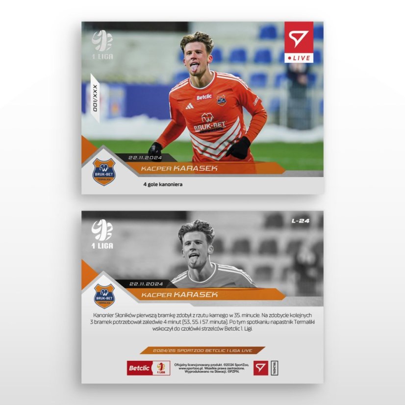 L-24 ZESTAW Kacper Karasek Betclic 1 Liga 2024/25 LIVE + UCHWYT