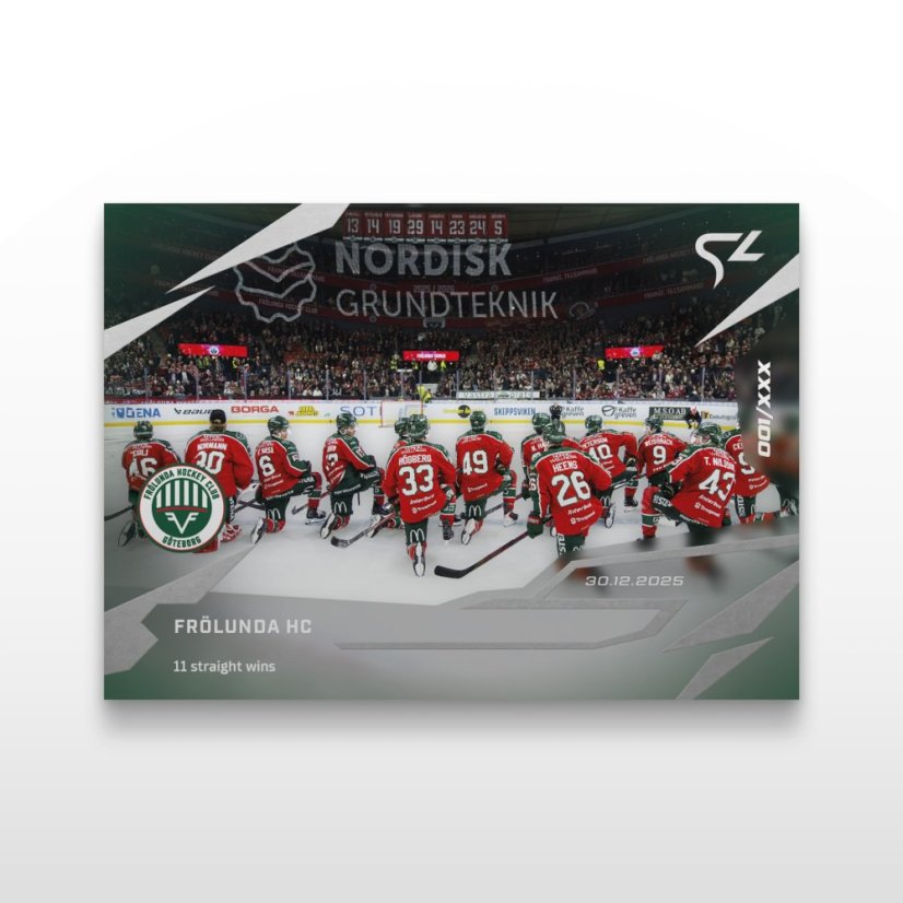 Hokejová kartička L-20 Frölunda HC - SportZoo Svenska hockeyligan 2025/26 LIVE