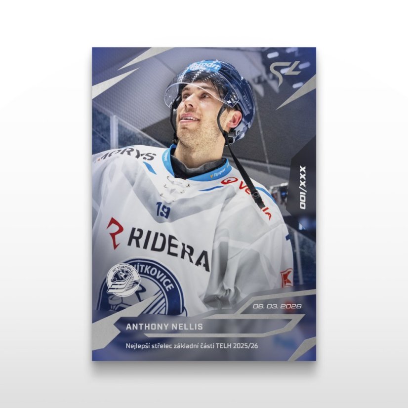 Hokejová  kartička L-46 Anthony Nellis - SportZoo Tipsport ELH 2025/26 LIVE
