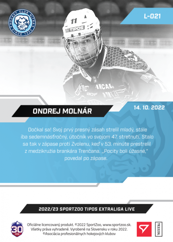 L-021 Ondrej Molnár TEL 2022/23 LIVE