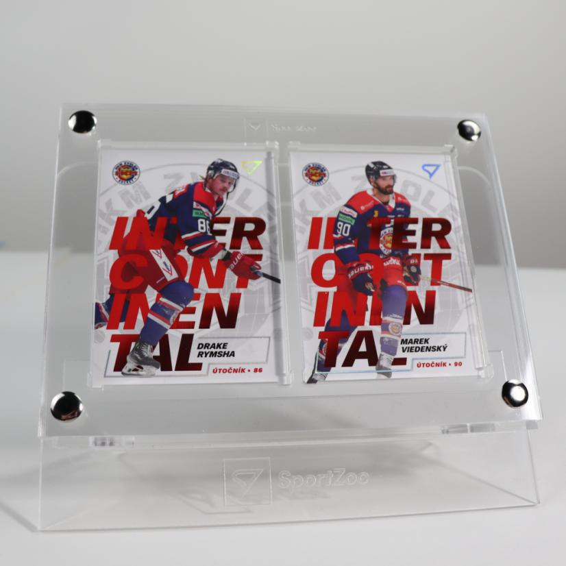 Holder 2x1 for 2 cards 180PT with a stand.