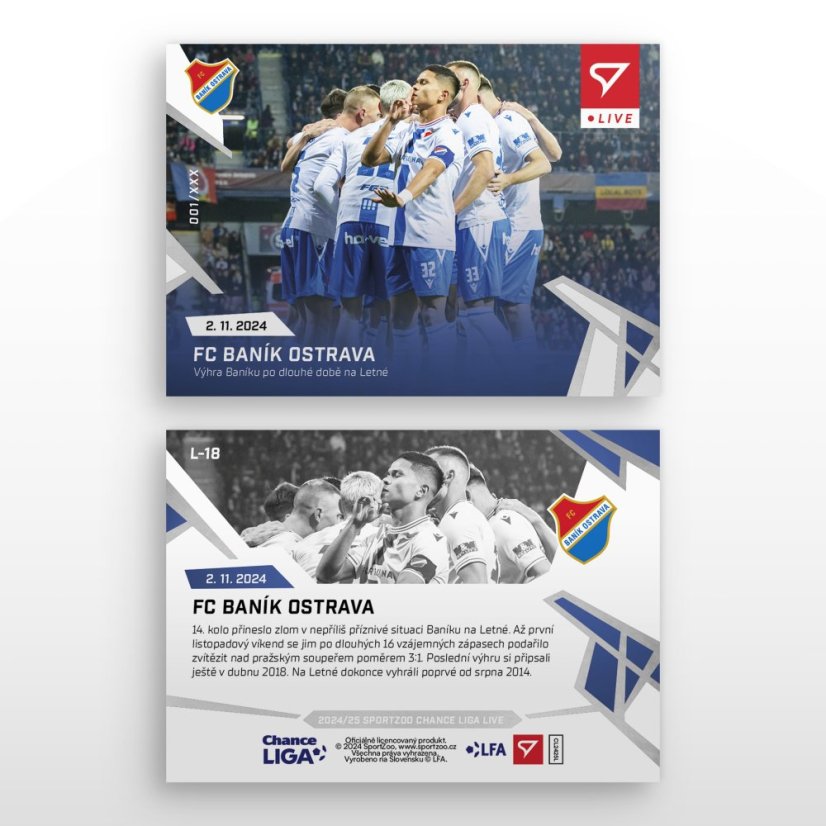 L-18 FC Baník Ostrava Chance Liga 2024/25 LIVE