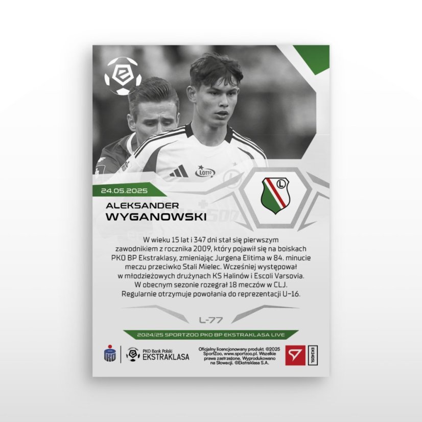 L-77 Aleksander Wyganowski PKO BP Ekstraklasa 2024/25 LIVE