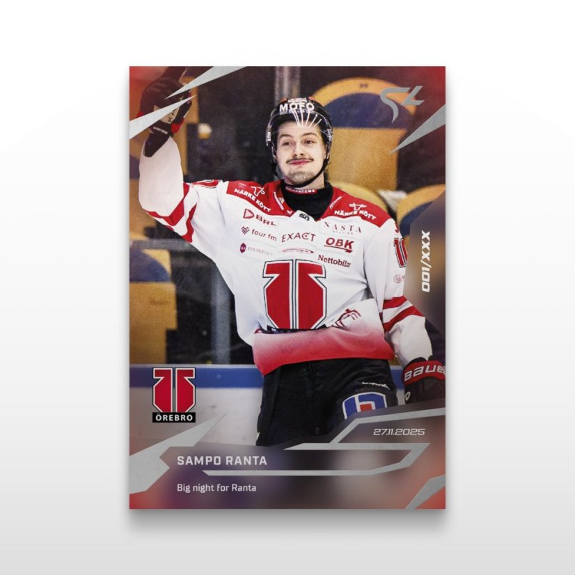Hokejová kartička L-15 Sampo Ranta - SportZoo Svenska hockeyligan 2025/26 LIVE