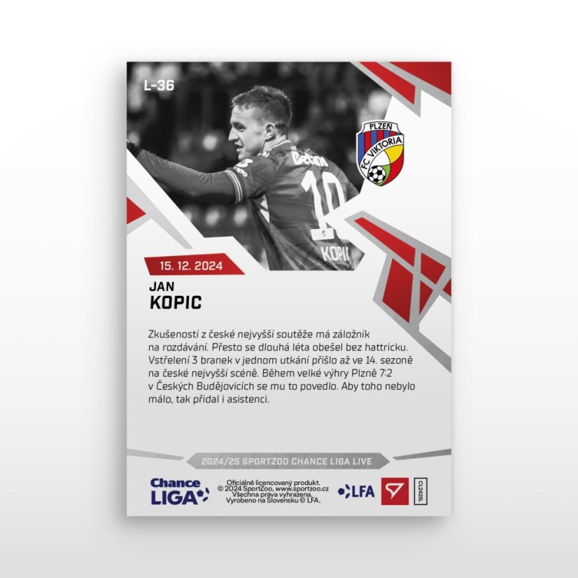 L-36 Jan Kopic Chance Liga 2024/25 LIVE