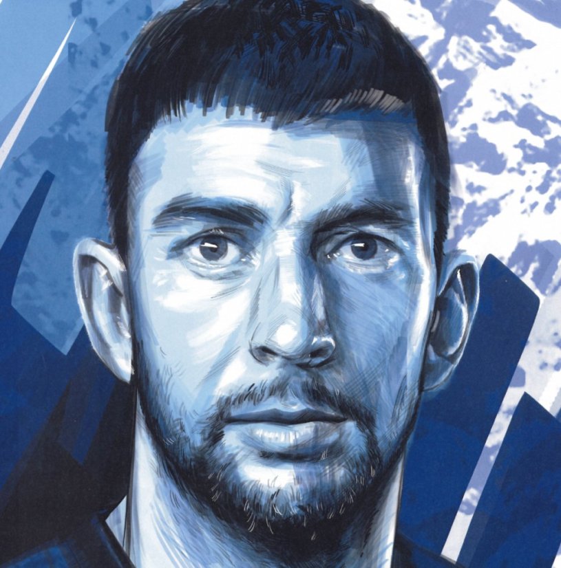 Portret z podpisem Slovenskí Sokoli 2021 x/4 - Dušan Kuciak
