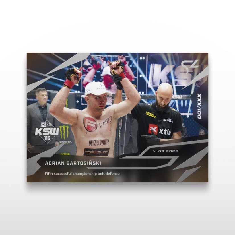 MMA-samlar­kort L-09 Adrian Bartosiński – SportZoo KSW 2025/26 LIVE