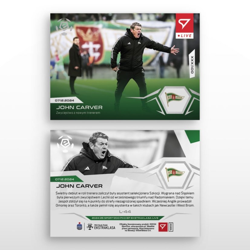 L-44 John Carver PKO BP Ekstraklasa 2024/25 LIVE