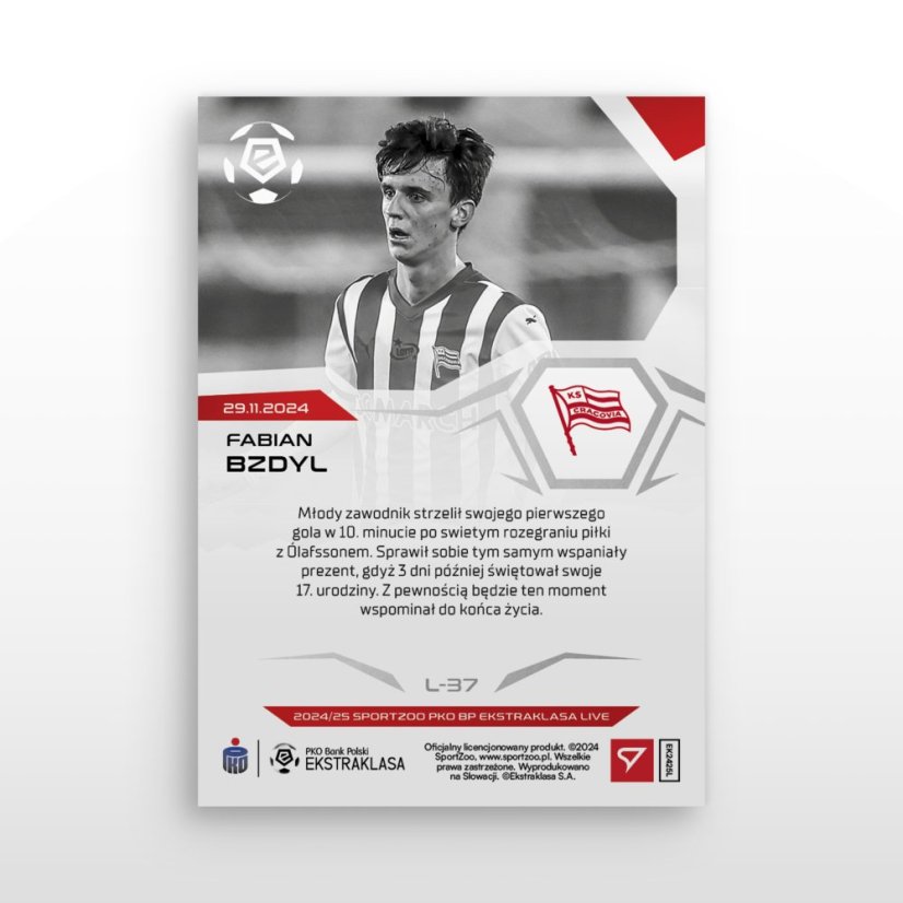 L-37 SADA Fabian Bzdyl PKO BP Ekstraklasa 2024/25 LIVE + HOLDER