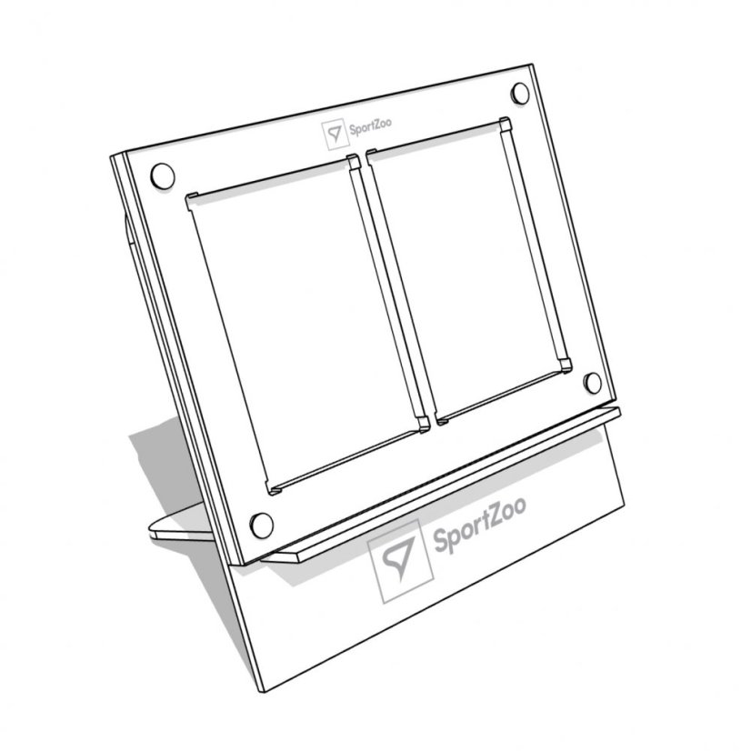 Holder 2x1 for 2 cards 180PT with a stand.