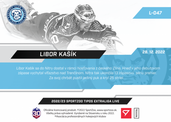 L-047 Libor Kašík TEL 2022/23 LIVE