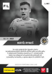 L-061 Matěj Ryneš FORTUNA:LIGA 2022/23 LIVE