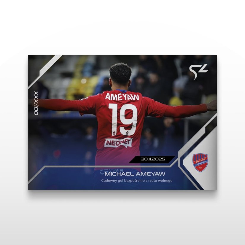 Fotbalová kartička L-26 Michael Ameyaw - SportZoo PKO BP Ekstraklasa 2025/26 LIVE