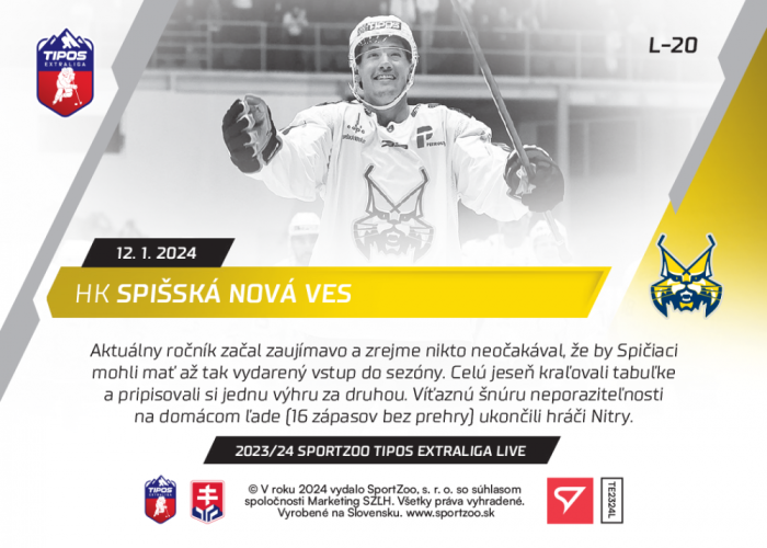 L-20 SADA HK Spišská Nová Ves TEL 2023/24 LIVE + HOLDER