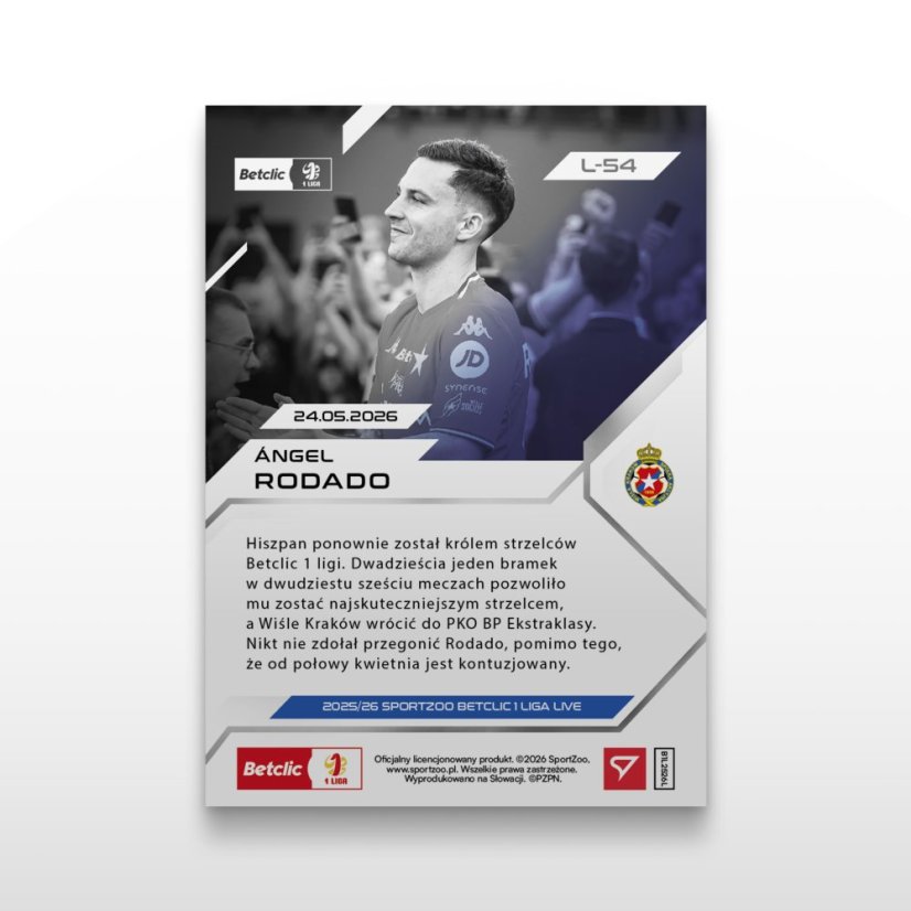 Football trading card L-54 Ángel Rodado - SportZoo Betclic 1 Liga 2025/26 LIVE