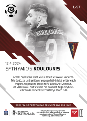 L-57 Efthymios Koulouris PKO Bank Polski Ekstraklasa 2023/24 LIVE