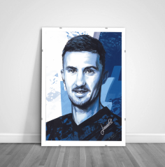 Podpísaný portrét Slovenskí Sokoli 2021 x/4 - Martin Koscelník