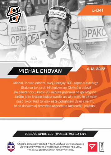 L-041 Michal Chovan TEL 2022/23 LIVE