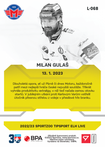 L-068 Milan Gulaš TELH 2022/23 LIVE