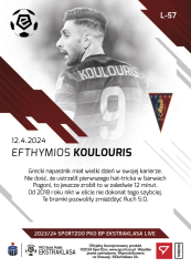 L-57 Efthymios Koulouris PKO Bank Polski Ekstraklasa 2023/24 LIVE