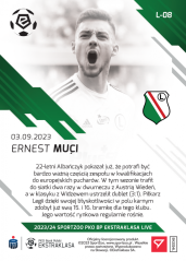 L-08 Ernest Muçi PKO Bank Polski Ekstraklasa 2023/24 LIVE