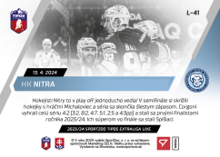 L-41 HK Nitra TEL 2023/24 LIVE