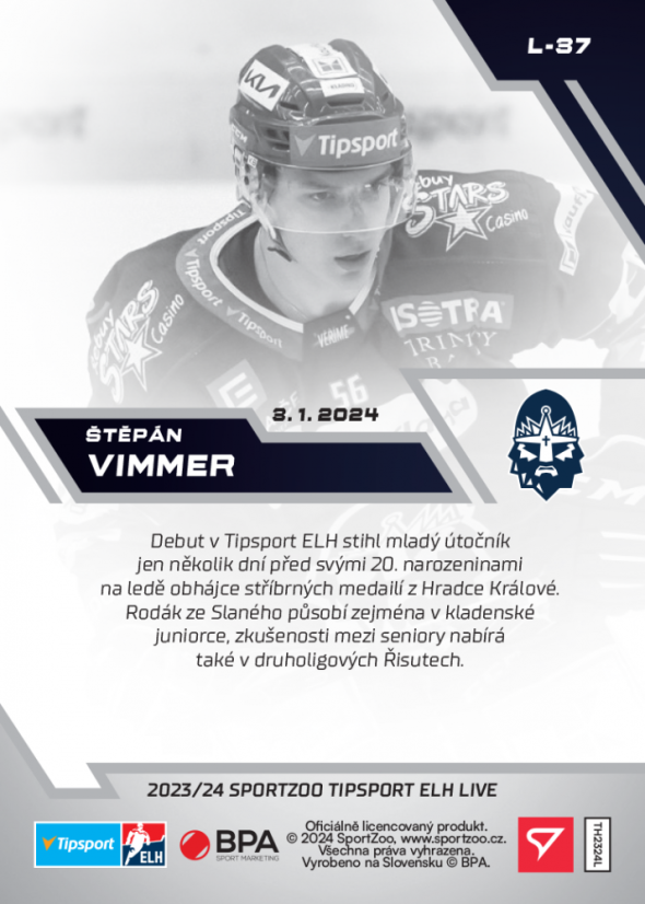 L-37 Štěpán Vimmer TELH 2023/24 LIVE