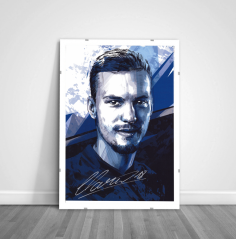 Podpísaný portrét Slovenskí Sokoli 2021 x/4 - Lukáš Haraslín