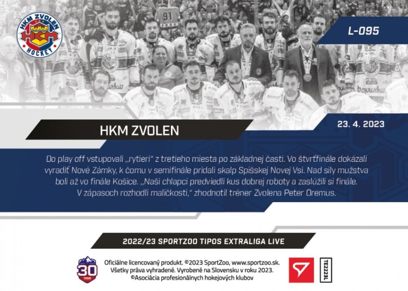 L-095 HKM Zvolen TEL 2022/23 LIVE