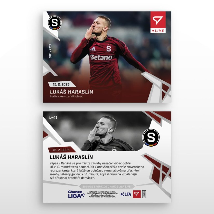 L-41 Lukáš Haraslín Chance Liga 2024/25 LIVE