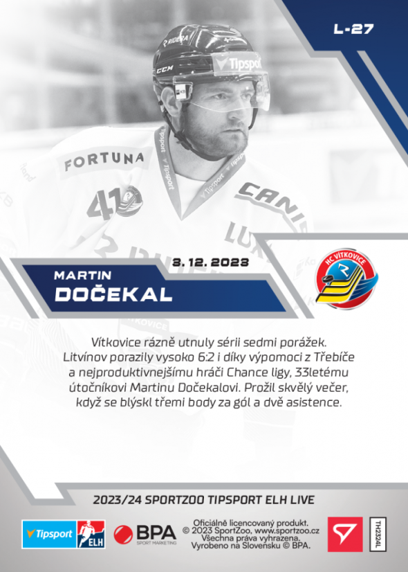 L-27 Martin Dočekal  TELH 2023/24 LIVE