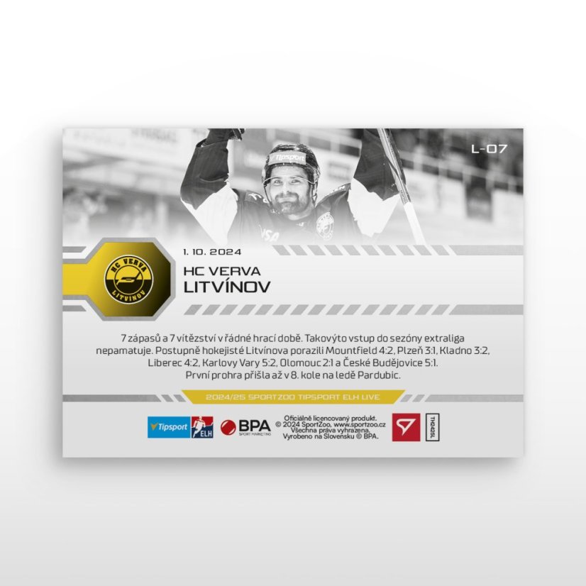 L-07 HC VERVA Litvínov TELH 2024/25 LIVE