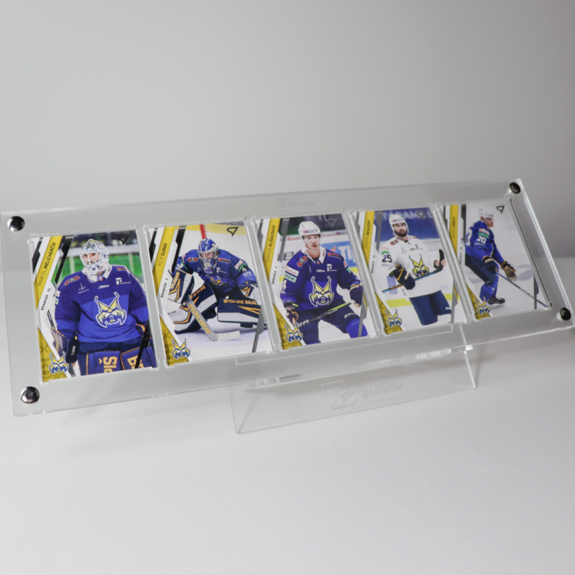 Holder 5x1 for 5 cards 180PT with a stand.