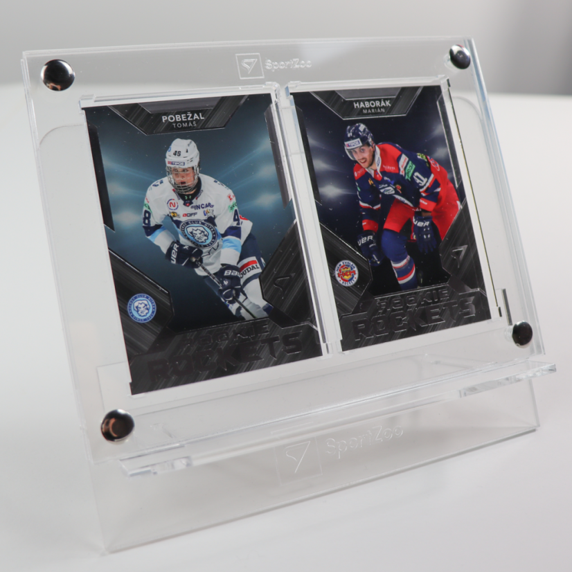 Holder 2x1 for 2 cards 180PT with a stand.